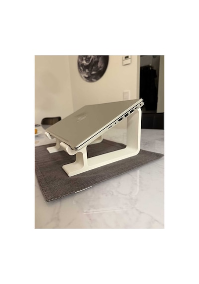 Ergonomik Laptop Standı Beyaz Notebook Yükseltici İki Parçalı Masaüstü Bilgisayar Altlığı Beyaz Ergonomik Laptop Standı Beyaz Notebook Yükseltici İki Parçalı Masaüstü Bilgisayar Altlığı Beyaz