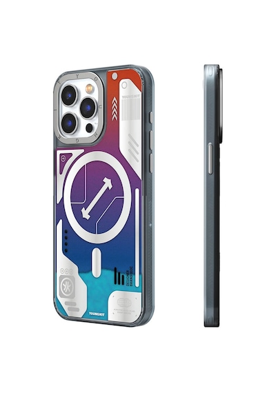 Apple Uyumlu iPhone 15 Pro Max Kılıf Sıvı Akışkanlı Magsafe Özellikli Youngkit Galaxy Serisi Kapak
