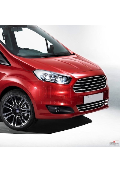 S-Dizayn Ford Courier Krom Ön Tampon Çıta 2 Prç 2014-2017