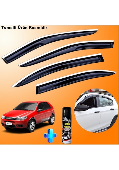 Fiat Palio Mügen Cam Rüzgarlığı Abs Nikelaj Krom Cam Rüzgarlığı Tüm Kasalar + Ebrayn Lastik Parlatıcı