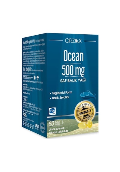 Ocean Omega 3 Balık Yağı 500 Mg 60 Kapsül