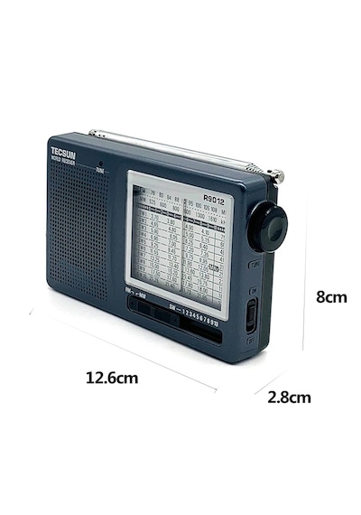 Tecsun R-9012 Taşınabilir Kısa Dalga Fm Stereo Analog Radyo