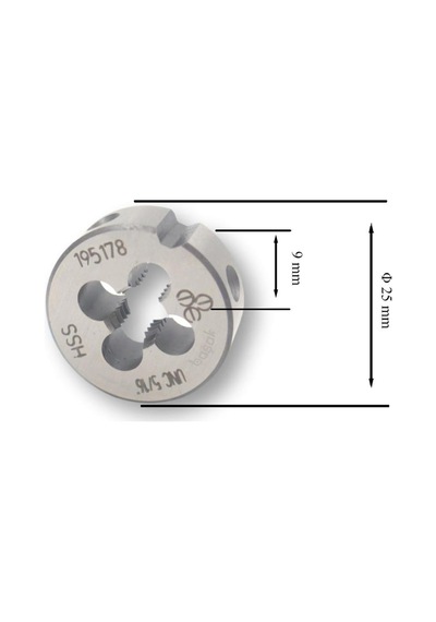 Mte Unc 5/16 Pafta Normal Vidalı Hss Dın 223/b