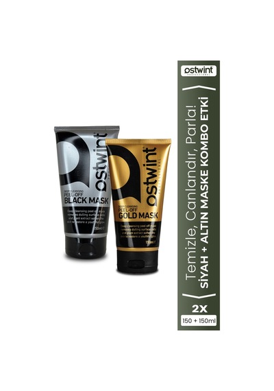 Gold Ve Siyah Yüz Maskesi - Gold 150 Ml & Black 150 Ml Yüz Maskesi