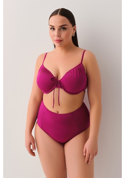 Suwen Önden Bağcıklı Destekli Bikini Üst Sbn26655c1283 Bordo