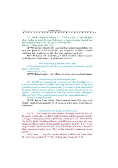 Asr-ı Saadet Hadis Diye Bilinenlerden Ayıklanmış Sahih Hadisler