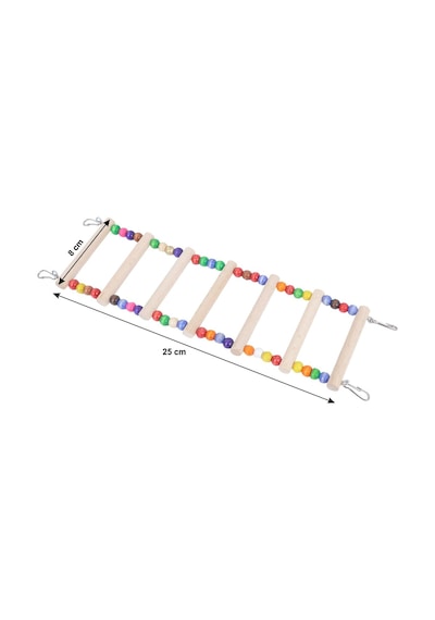 X-perk Kuş Merdiveni Kuş Tüneği Boy 25 Cm En 8 Cm 7 Basamaklı