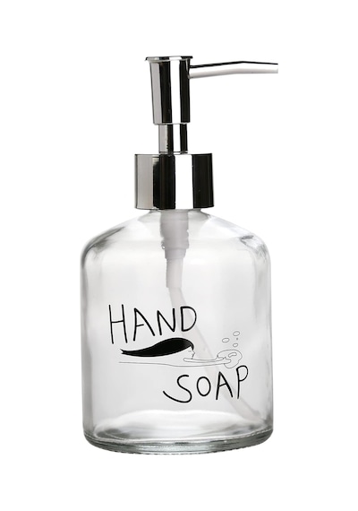 Sıvı Sabunluk,el Sabunu Yazılı 300ml 7,6x15,5cm Siyah