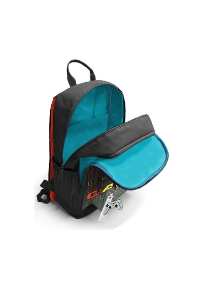 Coral High Siyah Gri Gamer Desenli Okul Sırt Çantası 23640