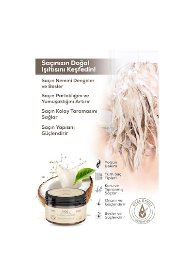 Pxel Onarıcı Saç Bakım Seti Şampuan, Maske Ve Argan Serum / Kuru, Mat Ve Yıpranmış Saçlar İçin / 400ml + Genel