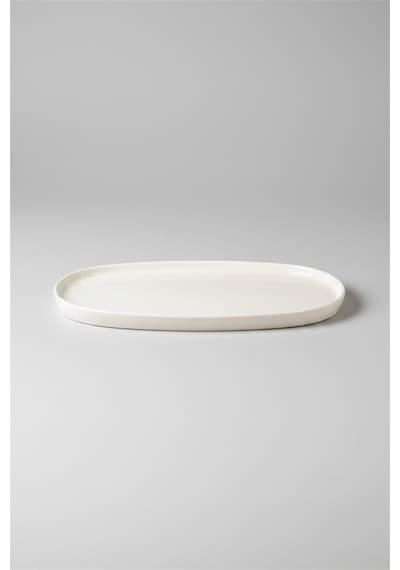 6'lı Toledo Oval Kayık Tabak 25cm Krem Rinart