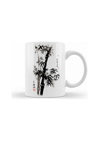 Bamboo Kupa Bardak Porselen Karışık