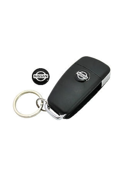 Nissan Oto Anahtar 3M Metal Alaşım Logo 2Li Set
