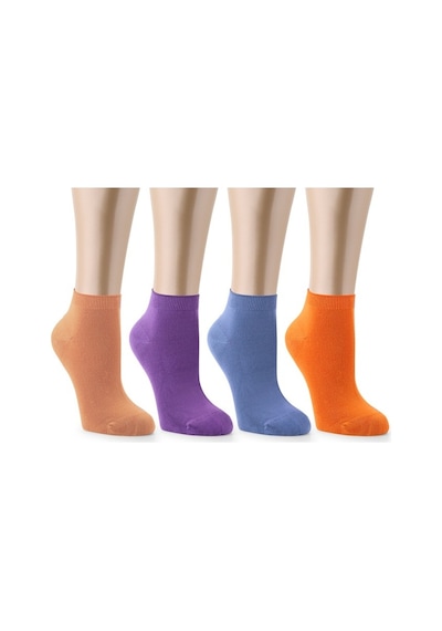 Ozzy Socks 4 Çift Bambu Kadın Dikişsiz Patik Çorap 4 Mevsim Dayanıklı Topuk (538878410) Çok Renkli
