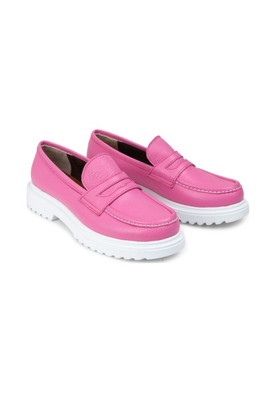 Deery Hakiki Deri Pembe Kadın Loafer - 01903zpmbp01 Pembe