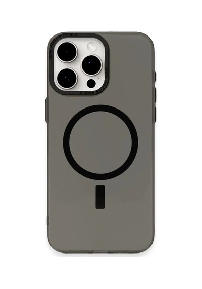 Mey İthalat Apple iPhone Uyumlu 15 Pro Max Kılıf Anka Pc Magneticsafe Sert Metal Kapak - Siyah