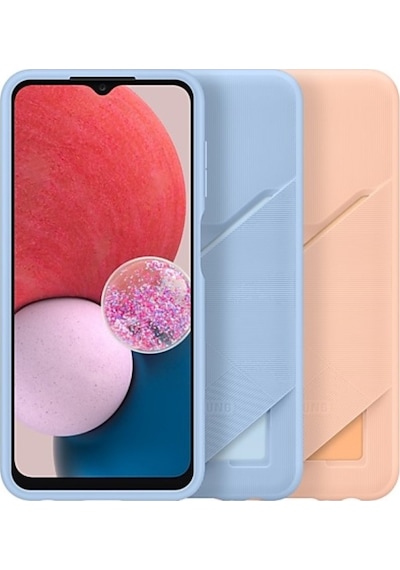 Samsung Uyumlu A13 Kart Yuvalı Kılıf Şeftali Ef-oa135tpegww
