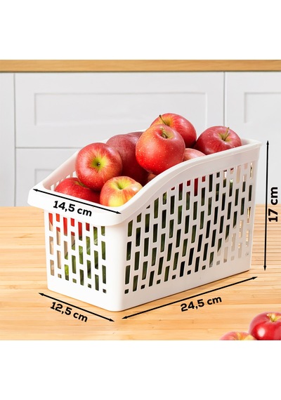 Porsima Org-23 6lı Çok Amaçlı Plastik Dolap Içi Düzenleyici Saklama Kutusu Organizer Sepet - Beyaz Beyaz