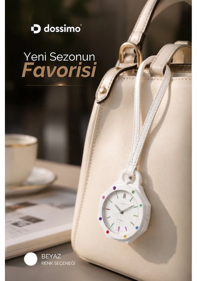 Boyol Pop Çanta Charm Unisex Aksesuar Saat D-sport Beyaz D-402