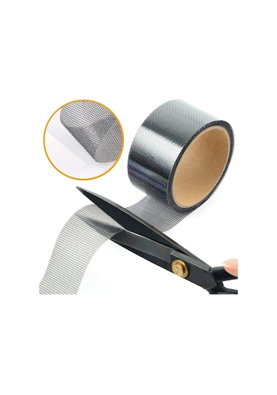 1 Adet Sineklik Yaması Tamir Bandı 50mm X 2mt , Yama Tamir Kiti Yırtık Kopmuş Delik Tül Yapıştırma