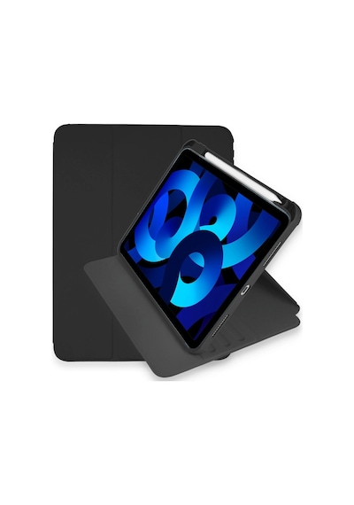 Apple Uyumlu iPad Pro 11 2021 Kılıf Ling 360 Kalemlikli Tablet Kılıf - Siyah Diğer
