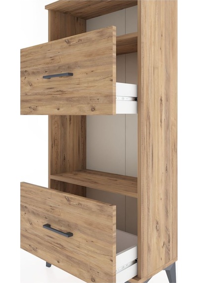 Hyperion Dolap 2 Raflı 2 Çekmeceli 60x44x134 Çam-çam Atlas Çam