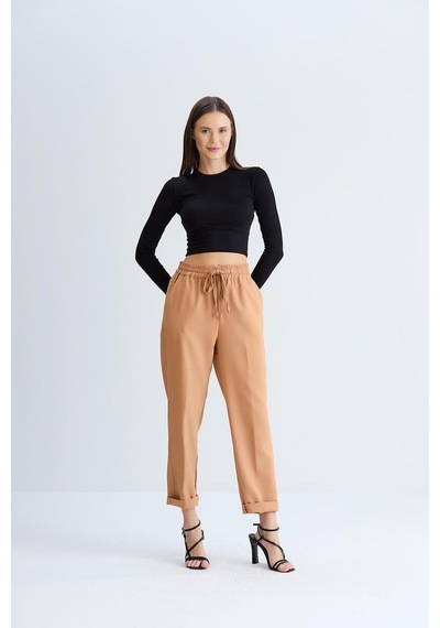 Sortie Collection Neva Model Pantolon Camel-camel Camel