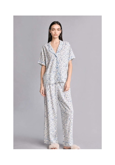 Defacto Regular Fıt Kısa Kollu 2li Ekru Pijama Takımı H8185ax26smer139 Ekru-er139