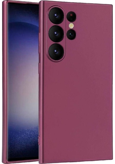 Galaxy S24 Ultra Kılıf Zore Premier Silikon Kapak Mürdüm