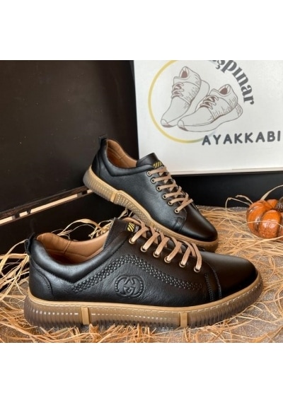 Luis Figo Hakiki Deri Rahat Ortopedik Erkek Günlük Sneaker Spor Ayakkabı Yeni Sezon 39-44 Siyah Luis Figo Hakiki Deri Rahat Ortopedik Erkek Günlük Sneaker Spor Ayakkabı Yeni Sezon 39-44 Siyah