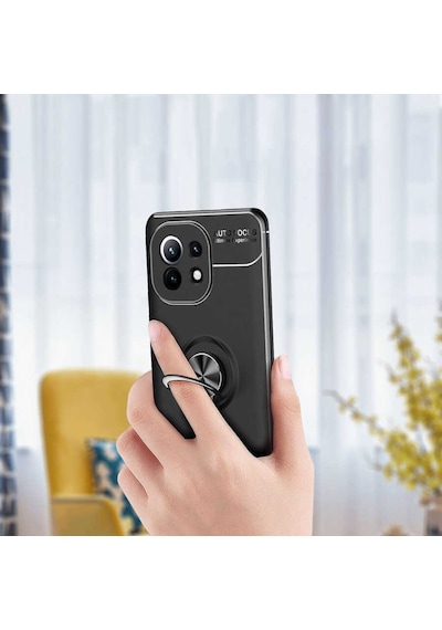 Xiaomi Mi 11 Kılıf Yüzüklü Magnetli Ravel Case