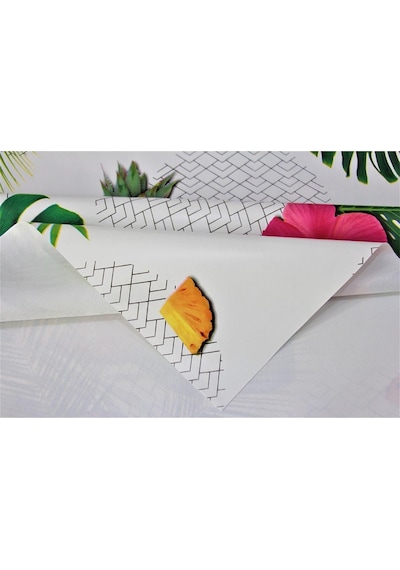 Astarlı Silinebilir Pvc Muşamba Masa Örtüsü - Ananas - 8097-1y 001