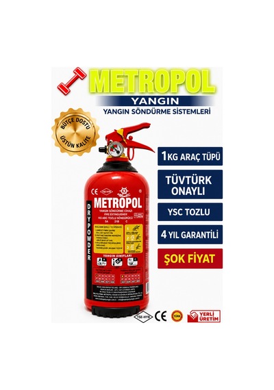 1 Kg Yangın Söndürme Cihazı, Yangın Söndürme Tüpü, Yangın Tüpü, Yangın Söndürücü, Yangın - 882354826