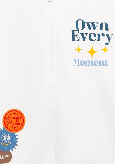Mavi - Baskılı Kapüşonlu Ekru Sweatshirt 6s10165-70057 Ekru