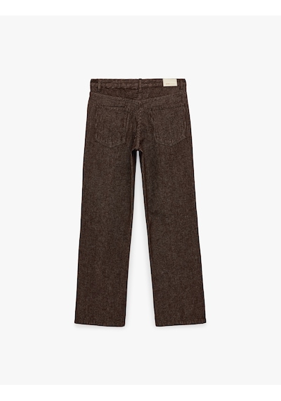 Koton Pamuklu Düşük Bel Beş Cepli Uzun Düz Paça Çizgili Pantolon - Straight Fit Jean Kahverengi Çizgili 7wal40092mw Kahve Çizgili Koton Pamuklu Düşük Bel Beş Cepli Uzun Düz Paça Çizgili Pantolon - Straight Fit Jean Kahverengi Çizgili 7wal40092mw Kahve Çizgili