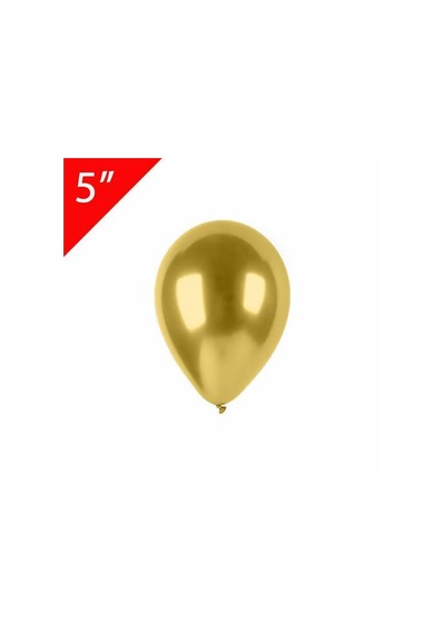 5 İnç Krom Gold Mini Balon 10 Adet