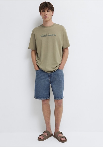 Mavi - Mavi Jeans Baskılı Yeşil Tişört 0613563-71818