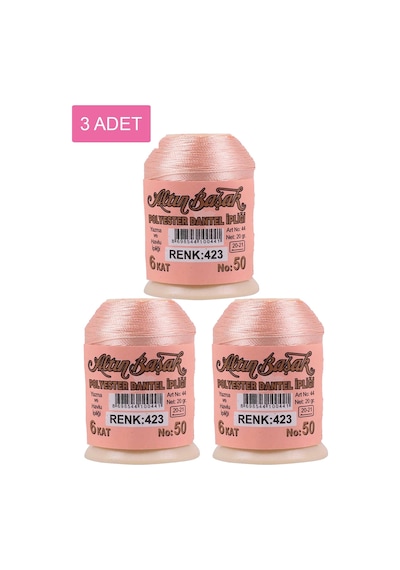 3 Adet Altınbaşak Oya Ve Dantel İpi 20 Gr - Royaleks - No: 423