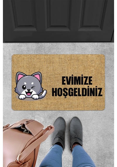 Evaşk Kapı Önü Paspası Vinil Kaymaz Tabanlı 45 X 70 Evaşkdm10115