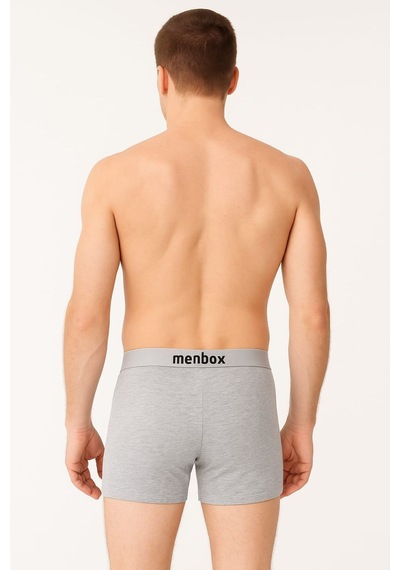 Enmodaiçgiyim 5'li Paket Gri Erkek Boxer Pamuklu Likralı, Rahat İç Giyim