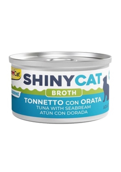 Gimcat Shinycat Soslu Ton Balıklı ve Çipuralı Konserve Yetişkin Kedi Maması 70 G