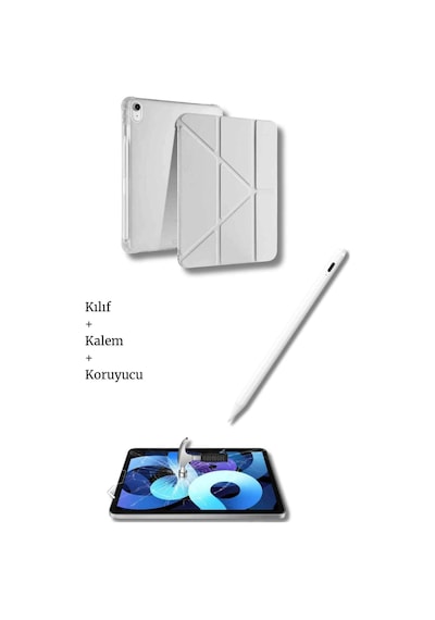 Apple Uyumlu iPad Air 11" A3270 A3271 A2899 A2903 M3 M2 Çip Tablet Kılıfı Tablet Kalemi Ve Ekran Koruyucu Tablet Kılıfı