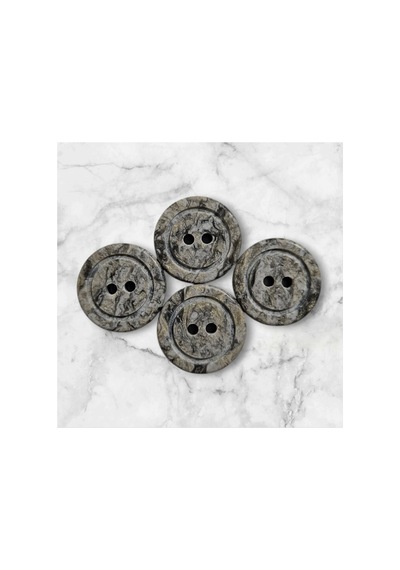 Mermer Desen Düğme Gri 2,3 Cm 6 Adet - 692813996