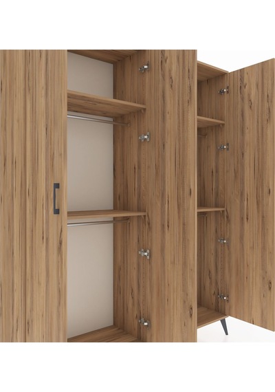 Hyperion Gardrop 4 Raflı 4 Kapaklı 4 Askılı 176x44x221 Çam-çam Çam Hyperion Gardrop 4 Raflı 4 Kapaklı 4 Askılı 176x44x221 Çam-çam Çam