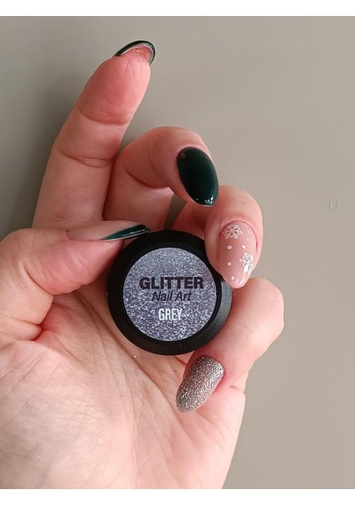 Glamour Nail Art Tasarım Boya Grey 5 Gr Gri