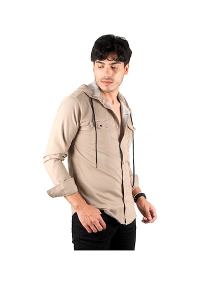 Deep Sea Deepsea Bej Kapüşonlu Likralı Kot Gömlek Slim Fit Çıt Çıt Kapamalı Erkek Gömlek 2300396 Deep Sea Deepsea Bej Kapüşonlu Likralı Kot Gömlek Slim Fit Çıt Çıt Kapamalı Erkek Gömlek 2300396
