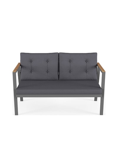 Sierra 2+1+1 Metal İskeletli Suya Dayanıklı Bahçe Balkon Mobilya Takımı Cafe, Salon Koltuk Takımı Antrasit