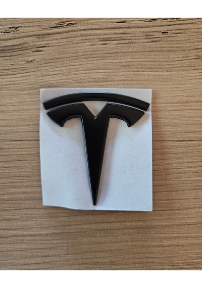 Tesla Juniper Premium 2025 Ön Kaput Arma Logo Mat Siyah 6x6cm