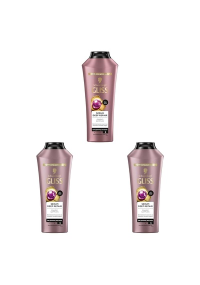 Serum Deep Repair Biotin Kompleksi Ve Şakayık Çiçeği Özlü Şampuan 400ml 3lü Paket Beyaz