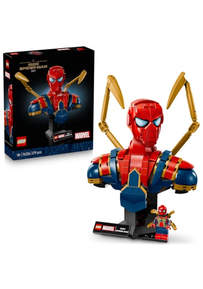 LEGO® ǀ Marvel Iron Örümcek Adam Büstü 76326 - Yetişkinler için Koleksiyonluk Sergileme Modeli Yapım Seti (379 Parça)